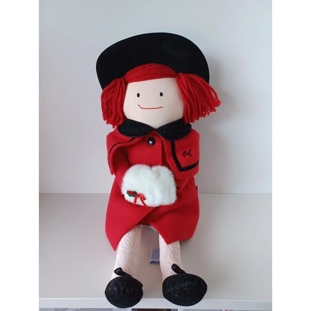 Vintage Christmas Holiday Madeline Plush Doll Toy Stuffed Collectible